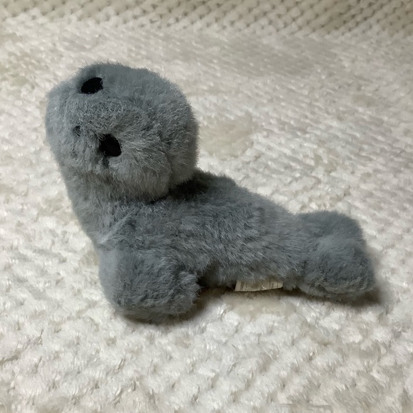 Little Baby Grey Plush Seal Stuffed Animal Toy - Picture 2 of 7